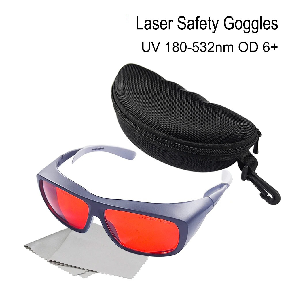 OD6 + gafas de protección láser UV luz azul luz verde 355 / 450 / 532nm gafas láser profesional