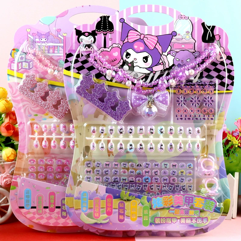 Санрио Куломи Мелотти Детский мультфильм бриллиантовый гвоздь бант ожерелье драгоценный камень кристалл поддельный кусок наклейка