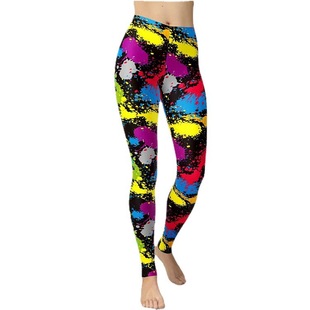 Spring and Summer Women's Multi-color Printed Slim-fit Hip Slimming plus size Running Yoga Fitness Leggings XY889