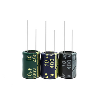 Spot 400V10Uf Green Gold High Frequency Manufacturer Wholesale Spot Electrolytic Capacitor 10Uf400V High Voltage Capacitor