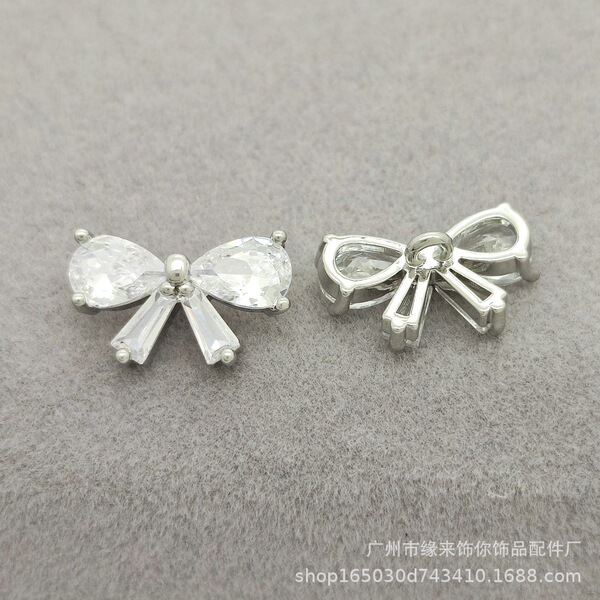 copper accessory with zircon with bow