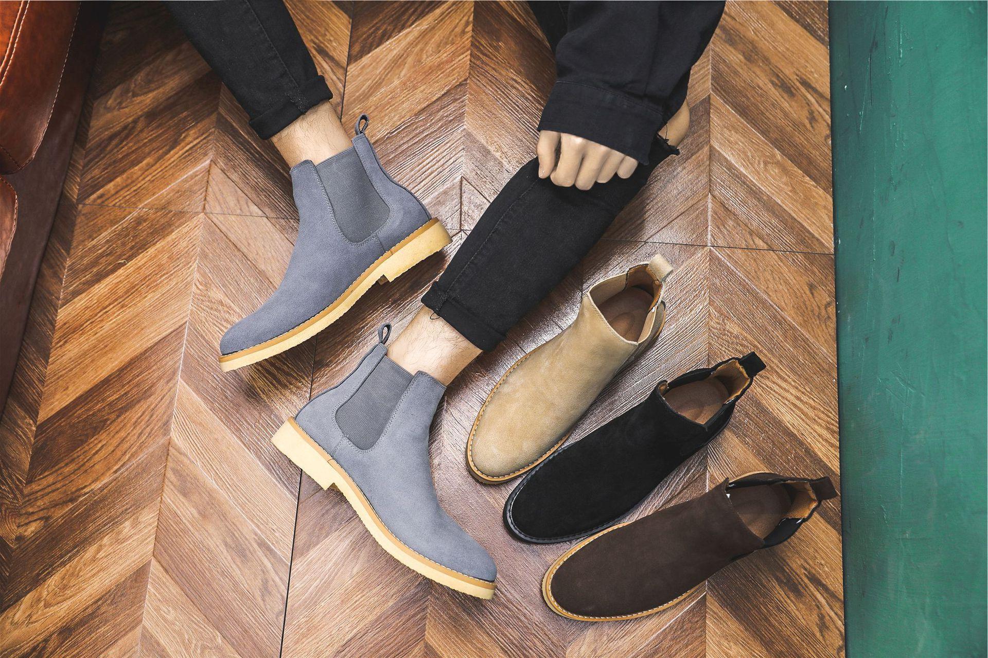 Martin Chelsea Boots For Men Winter Leat