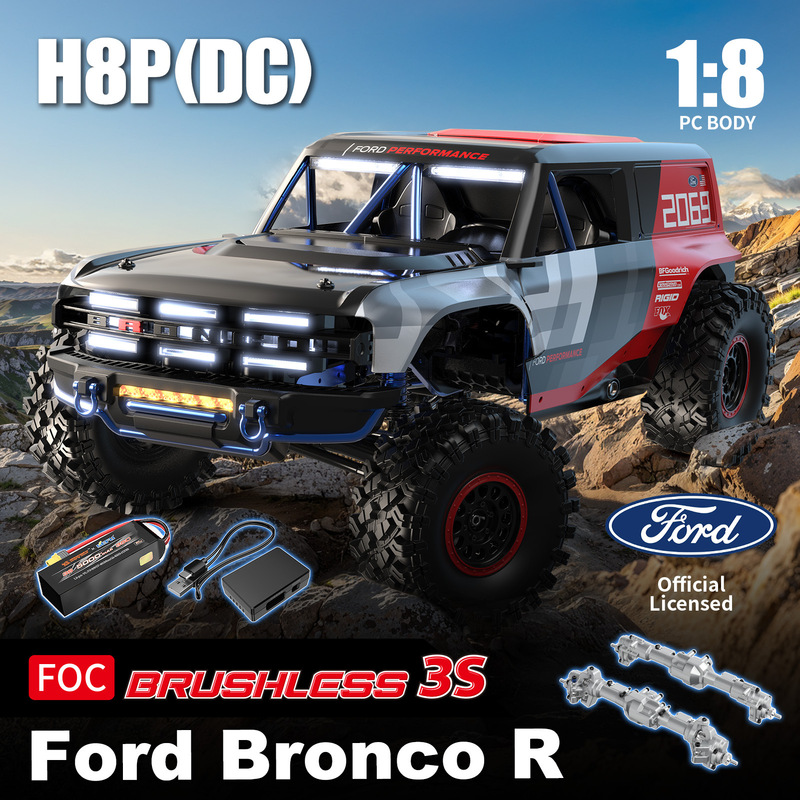 MJX跨境新品H8P全比例1:8攀爬车2.4G四驱越野遥控车RC车模型|undefined