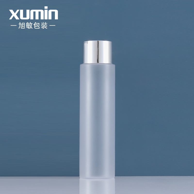 XUMIN embalaje cosméticos PET botella de tapa atornillada botella de toner recta 150ml botella de agua de maquillaje frito