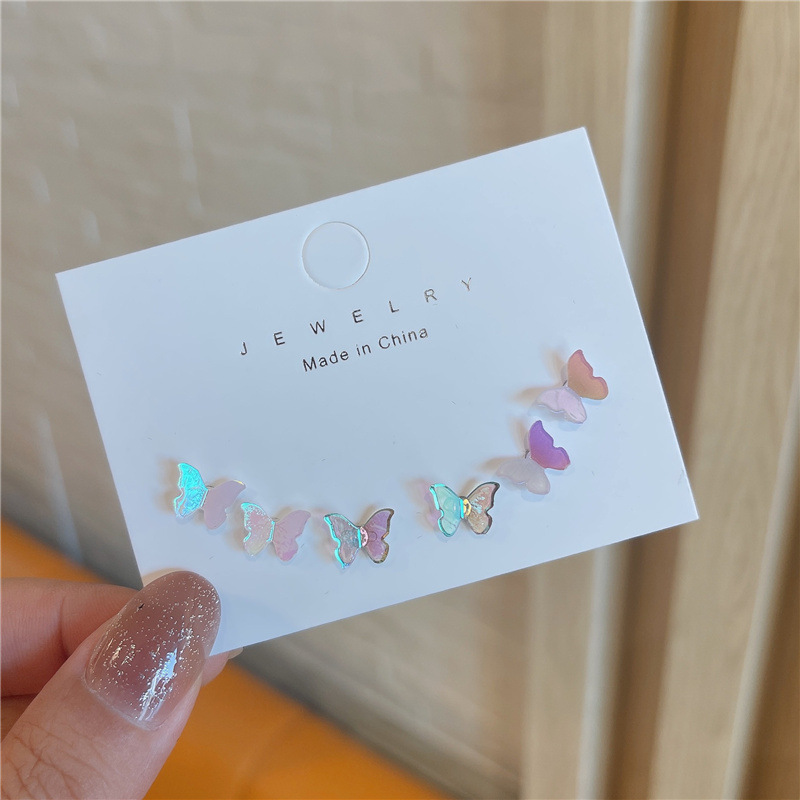 1 Pair Quantity Daily Occasion Metal Material 1 Pair Simple Style Butterfly Plating Metal Ear Studs