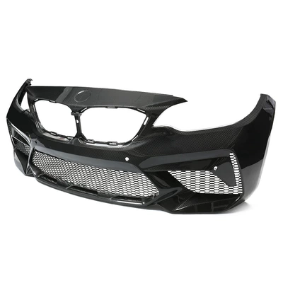 Suitable for BMW F87 M2C dry carbon fiber front bumper, rear bumper body kit, M2 Thunder Edition carbon fiber body kit (Big Surrounded) - front-bumper