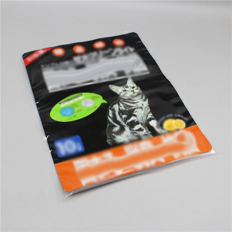 厂家供应宠物食品自立拉链袋猫砂狗粮包装袋磨砂开窗拉链袋印logo