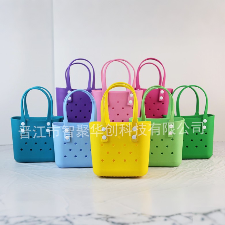 Eva Beach Bag, Seaside Vacation Bag, Lightweight and Durable, DIY Perforated Bag, Fashionable and Versatile Travel Bag, Lunch Bag
