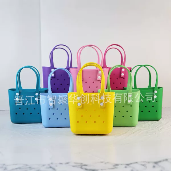 Eva Beach Bag, Seaside Vacation Bag, Lightweight and Durable, DIY Perforated Bag, Fashionable and Versatile Travel Bag, Lunch Bag