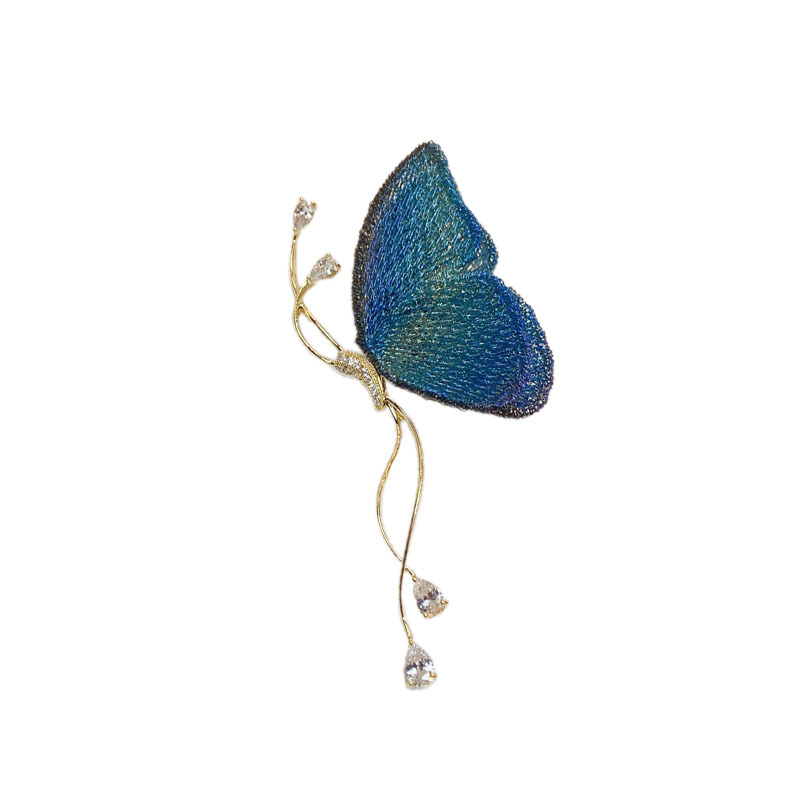 Vintage Schmetterling Brosche Für Damen In Blau Hochwertig_voghion.com