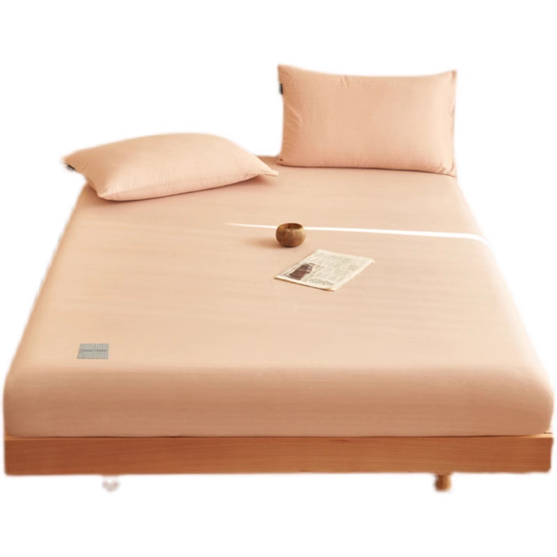 Colcha de algodón de dibujos animados, funda protectora de colchón engrosada de una pieza, funda de cama para niños, juego de cama individual, juego de tres piezas 2025 nuevo