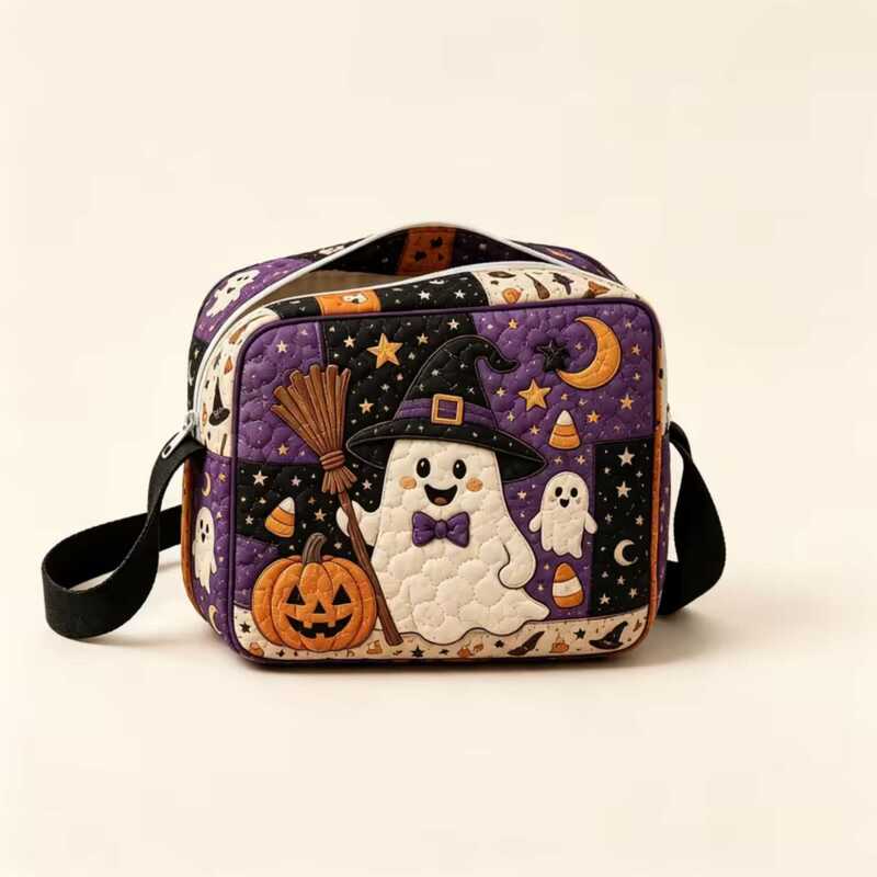 Cross-border Amazon Temu Halloween Quilted Crossbody Bag Digital Print Shoulder Bag Portable Casual Storage Bag Cross-border Amazon Temu Halloween Quilted Crossbody Bag Digital Print Shoulder Bag Portable Casual Storage Bag