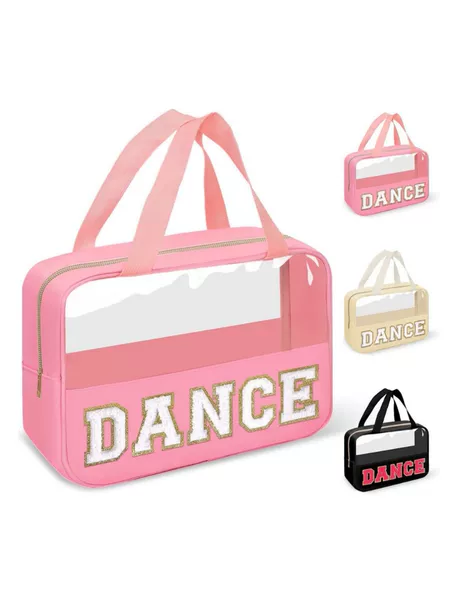 Transparent Pvc Letter Toiletry Bag, High-Looking, Large-Capacity Handbag, Convenient Portable Makeup Bag, Travel Storage Bag