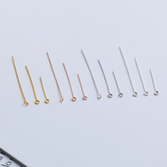 S925 Pure Silver Nine-character Silver Needle DIY Handmade Bracelet Necklace Earring Hook Earring Accessory Connector 9-character Needle Material