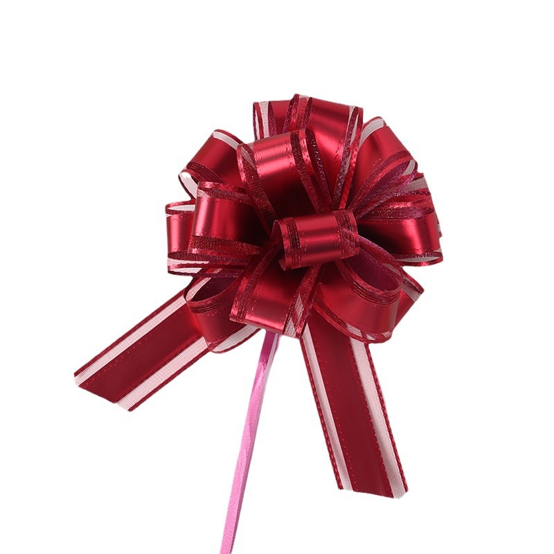 Comercio exterior transfronterizo mediano 30 bola de gasa de nieve mate flor regalo de Navidad embalaje de flores cinta de color metálico