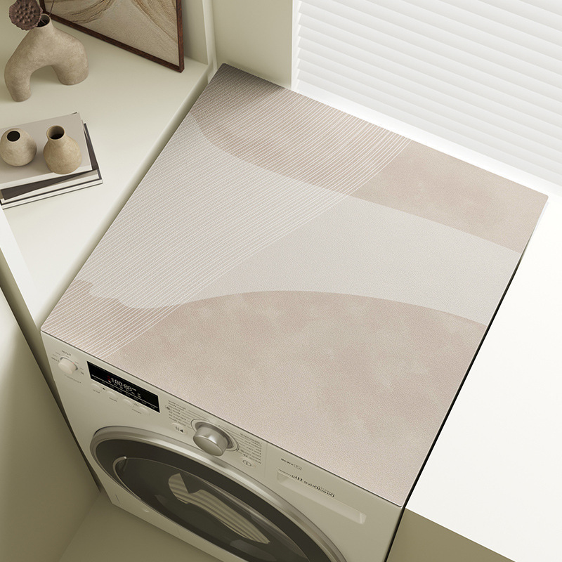 Wabi-Sabi Style Washing Machine Cover Mat, Household Water-Absorbent Non-Slip Diatomaceous Earth Dust-Proof Mat, Cover Cloth, Sun Protection Wholesale