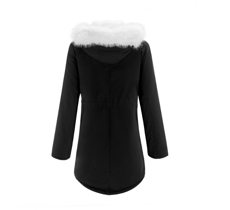 Damen Wintermantel Mit Fellkapuze Und Plüschfutter Für Den Winter_voghion.com
