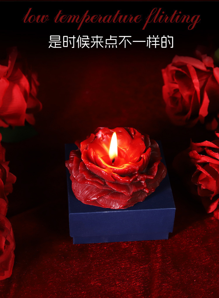 Jiuai Rose Low-Temperature Massage Candle in Red Soy Wax for Adult Couples — detail image 21