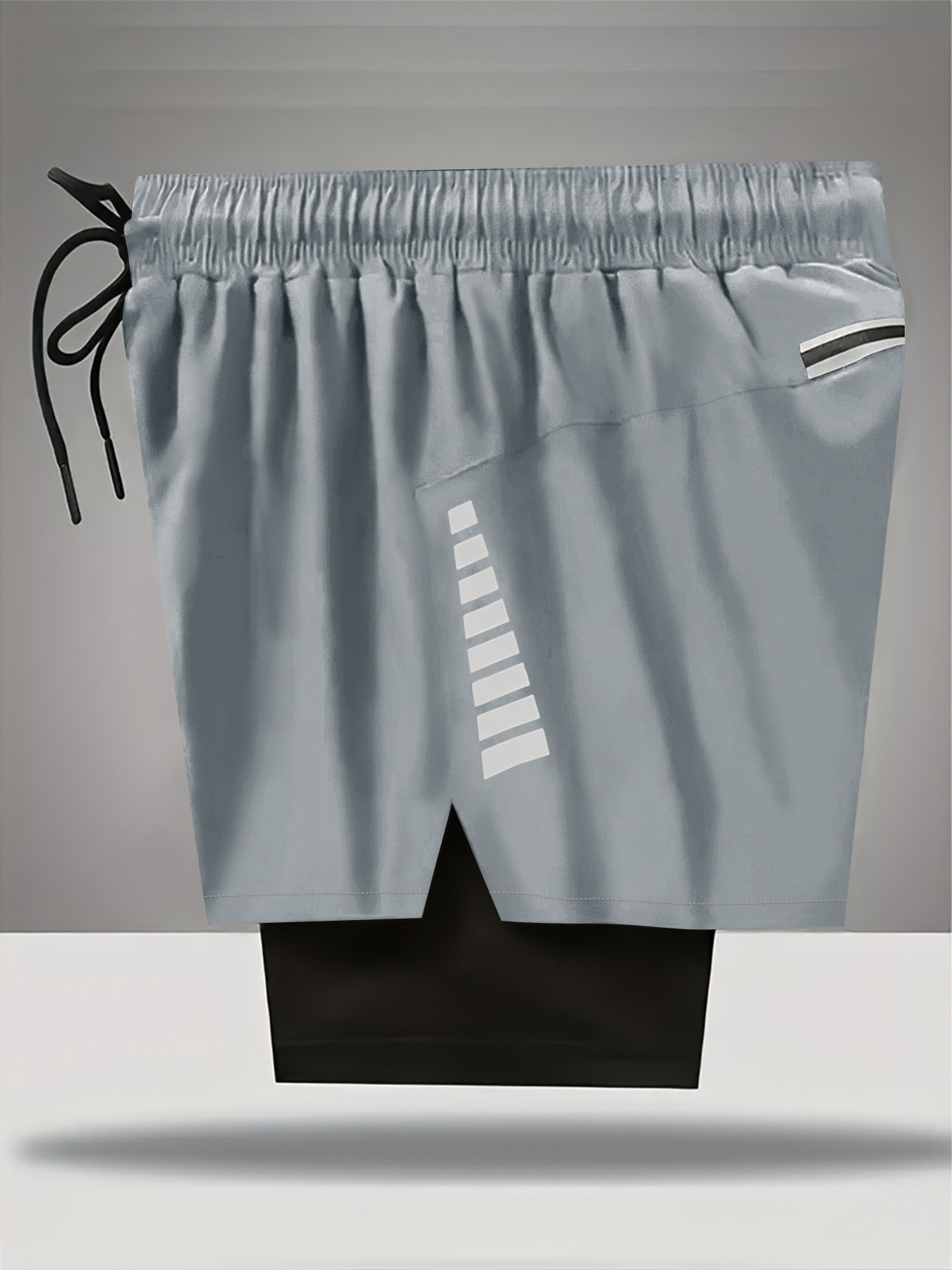 Men's Clothing Athletic Pants Casual Outdoor Breathable Multi Pocket Double Layer Shorts Muscular Design_viptrois.com
