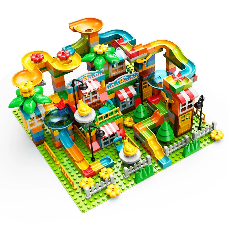 Конструктор Lego, горка, парк развлечений, дом с перилами, игрушка