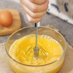 不鏽鋼半自動打蛋器攪奶油手動調攪蛋器打蛋棒手持雞蛋攪拌器烘焙