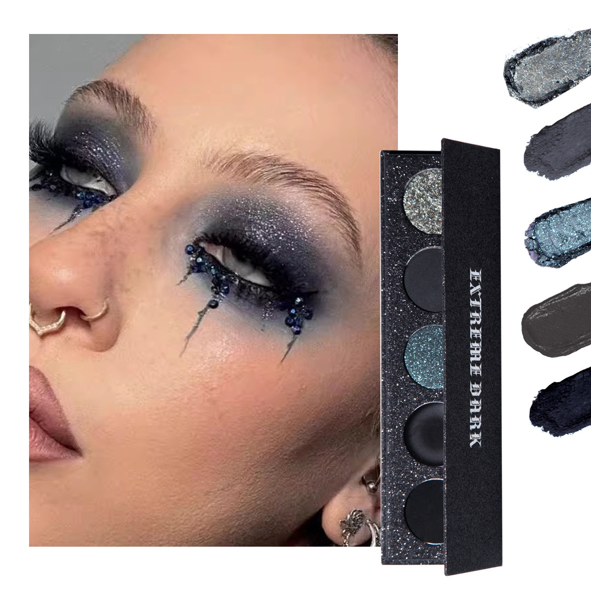 Cross-border eyeshadow palette 5-color extremely dark eyeshadow palette that won't smudge for a long time. Cross-border bestseller color series undefined