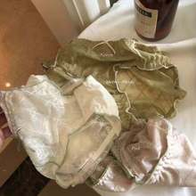 METWO法式甜茶猫咪内裤女低腰微醺森林性感蕾丝透气纯棉裆三角裤