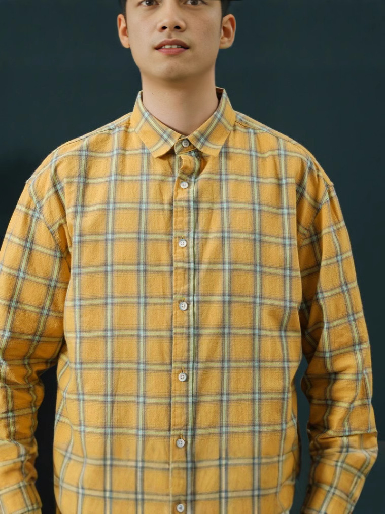 Camisas menos ropa nueva camisa a cuadros de manga larga para hombres casuales para jóvenes tops de solapa de manga larga para hombres exclusivos transfronterizos