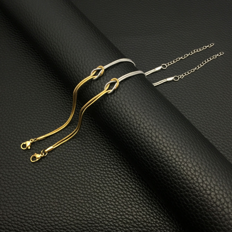 Couple Bracelets, Cross-Border Hot-Selling Amazon Quality Adjustable Stainless Steel Bracelets, 18K Electroplated Women's Friendship Chain
