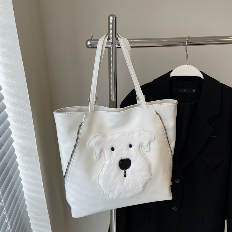 2024 otoño nueva mochila de peluche de gran capacidad multiuso para perros, mochila de hombro de viaje casual de moda universal