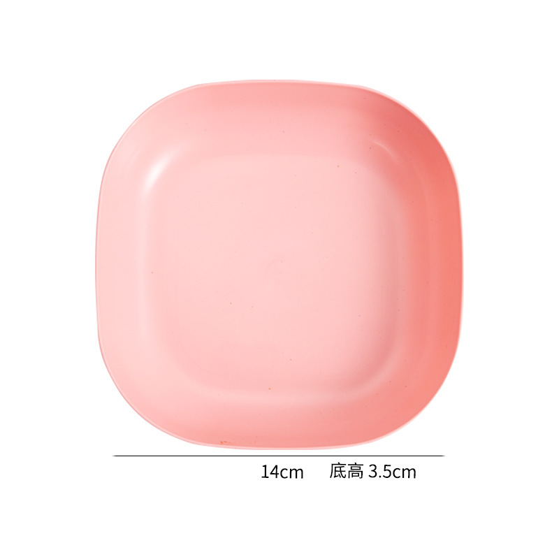 14.2cm 깊이 사각접시 핑크 (28g)