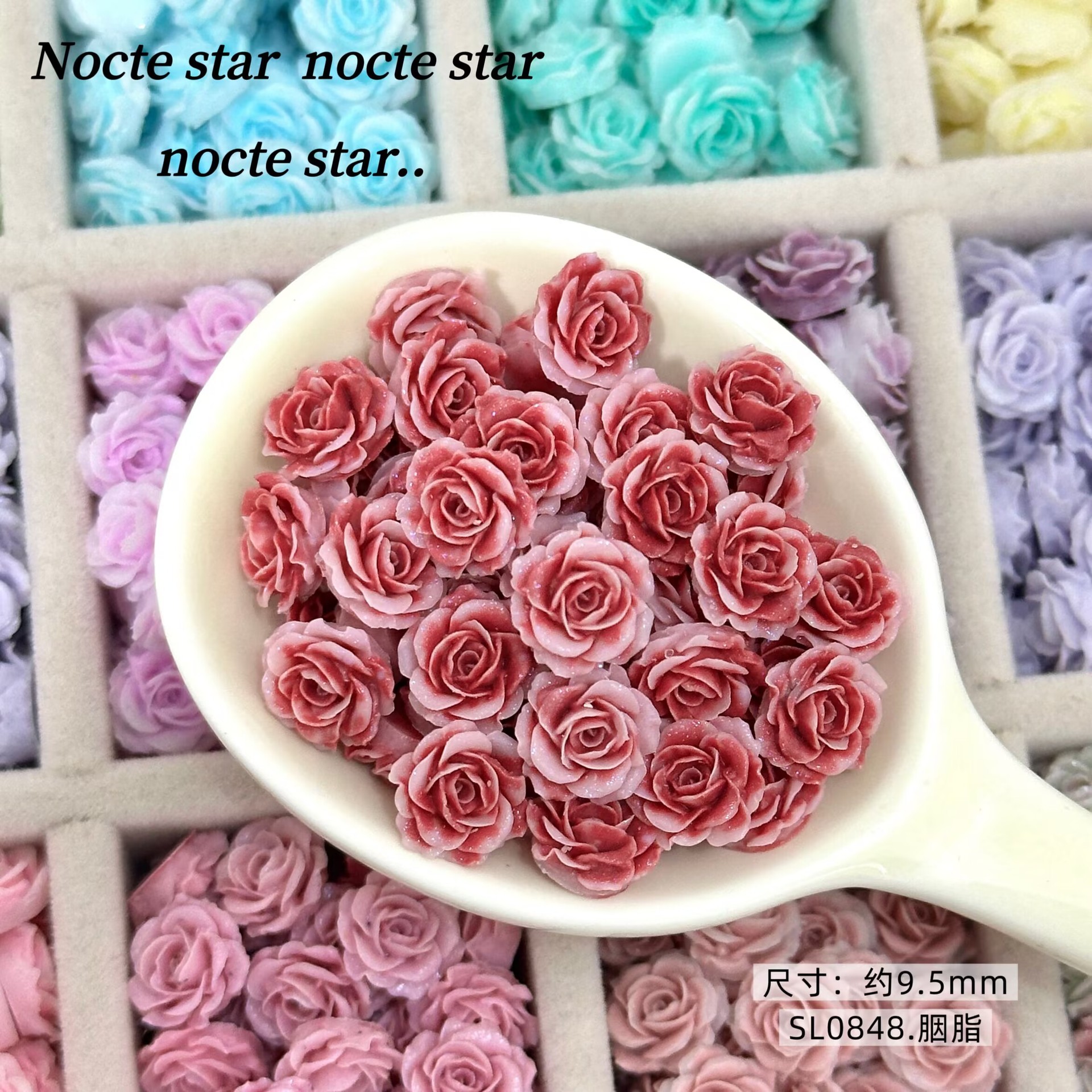 キャンディーカラーの多用途樹脂造花手作り diy 花ビーズアクセサリー材料ハンドブレスレットルースビーズブレスレットアクセサリー