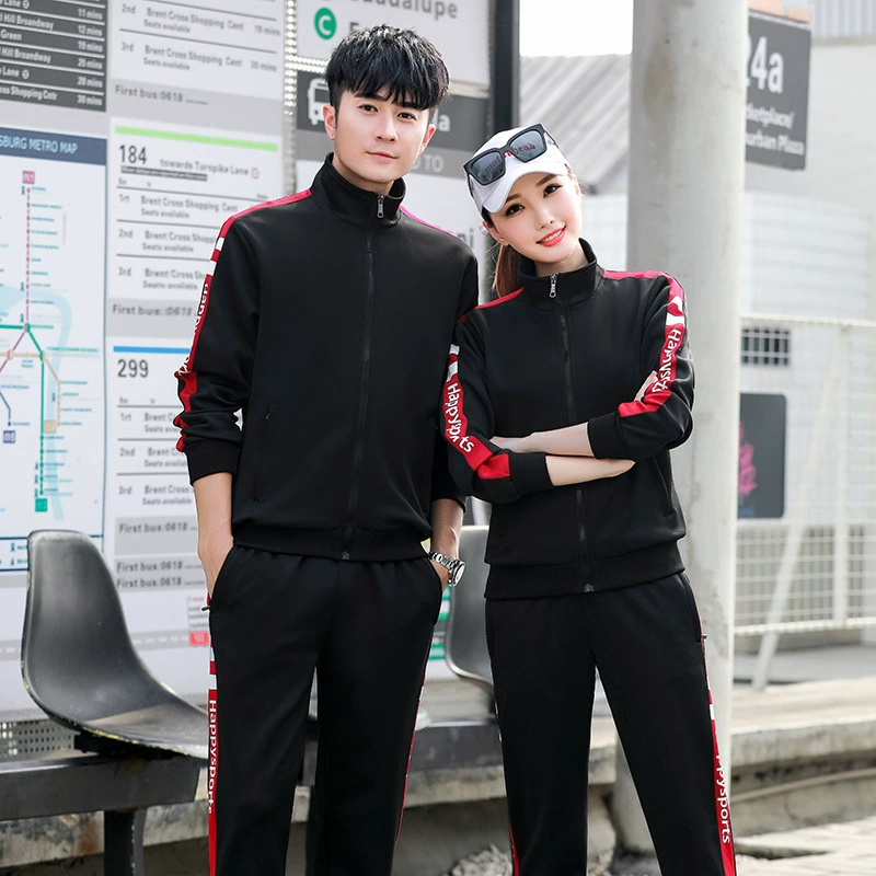 Autumn sports suit for beloved, sweatshirt for men and women for leisure, Korean style, for running, plus size