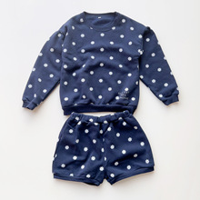 日单尾货120 130女童抓绒卫衣短裤2件套装中小童小雏菊秋冬