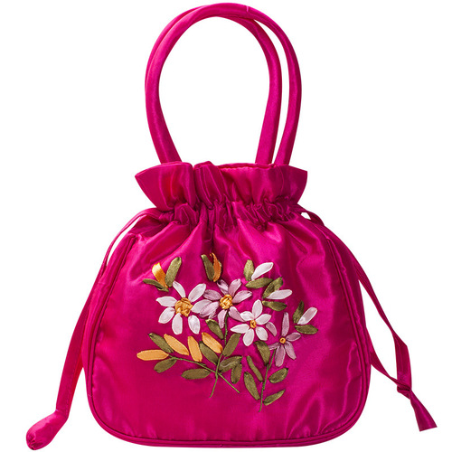 Handmade Embroidered Shoulder Bag, Small Purse with Ethnic Style, Suitable for Middle-Aged Women, Great for Shopping, Can Hold Coins and Phones, Ideal Mother's Handbag