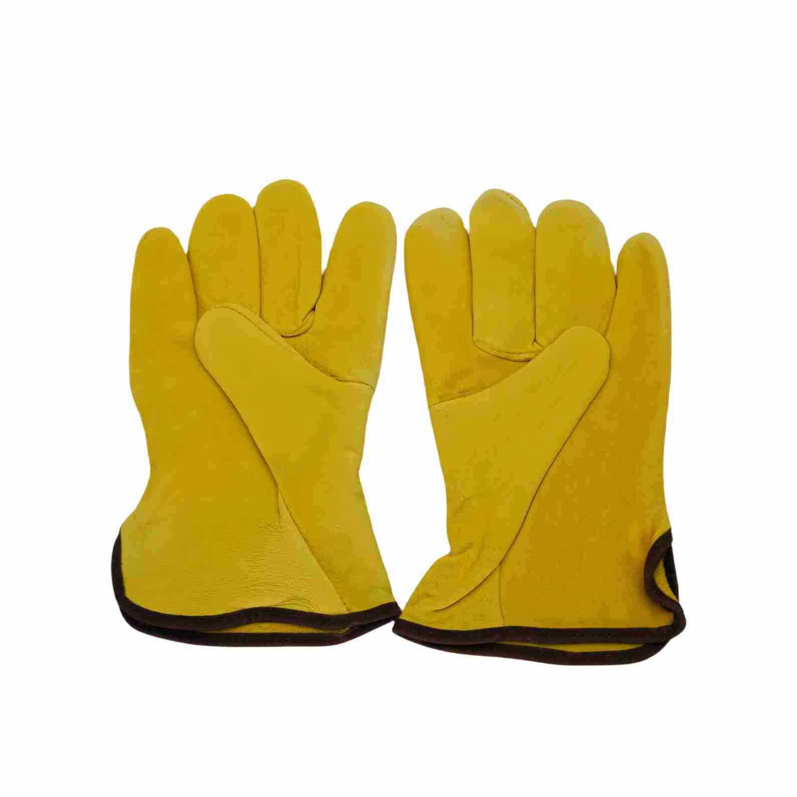 Guantes de soldadura, guantes de conductor de primera capa de piel de oveja, guantes de protección laboral para soldador de arco de argón, suaves, cómodos, resistentes al desgaste, aislantes del calor y antiescaldantes.