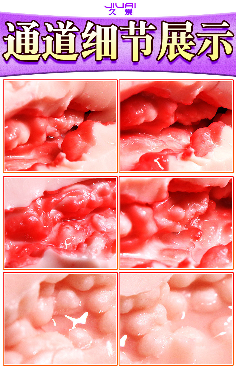 Jiuai Half-Body TPE Masturbator with Vaginal and Anal Channels, Manual Use — detail image 9