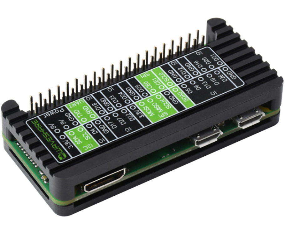 PI-ZERO-CASE-B 适用树莓派Zero / Zero 2 W系列主板铝合金保护壳