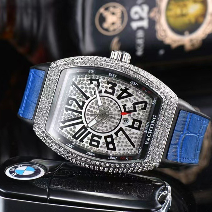 FM Live hot wine barrel luxury starry quartz men's watch couple watch