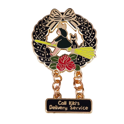 Kiki the Witch and the Black Cat Brooch Animated Movie Badge