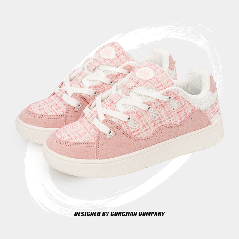 Chanel-Style Loafers with Suede Patchwork Sneakers for Women, 2026 New Trendy Chinese Style Skate Shoes, Versatile Casual Shoes for Women