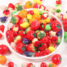 创意草莓丑橘苹果西红柿柠檬葡萄苔藓微景观汽车装饰摆件项链吊坠