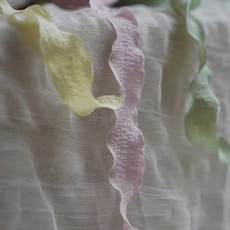 2,5 cinta plisada pastel de flores cola de pescado cinta de hilo embalaje para hornear caja de regalo de encaje arco de encaje DIY