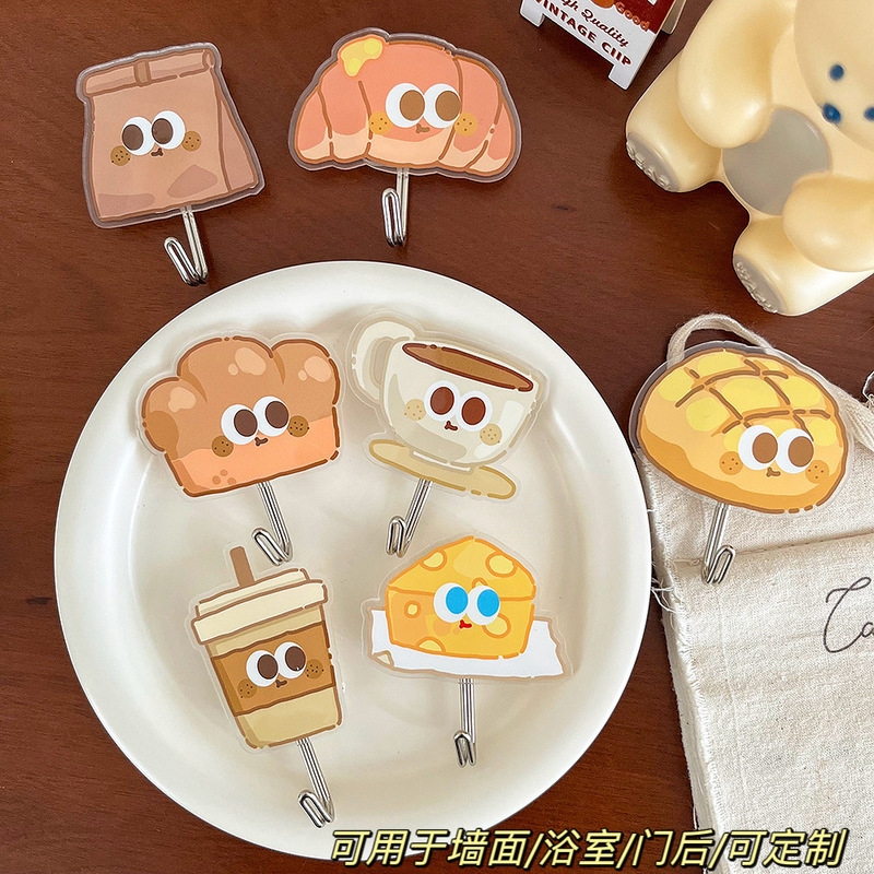 Cute Adhesive Hooks for Bathroom, No-Drill, No-Glue Spatula Hooks, Cabinet Kitchen Heavy-Duty Spoon Holders, Creative Adhesive Mounts Cute Adhesive Hooks for Bathroom, No-Drill, No-Glue Spatula Hooks, Cabinet Kitchen Heavy-Duty Spoon Holders, Creative Adhesive Mounts