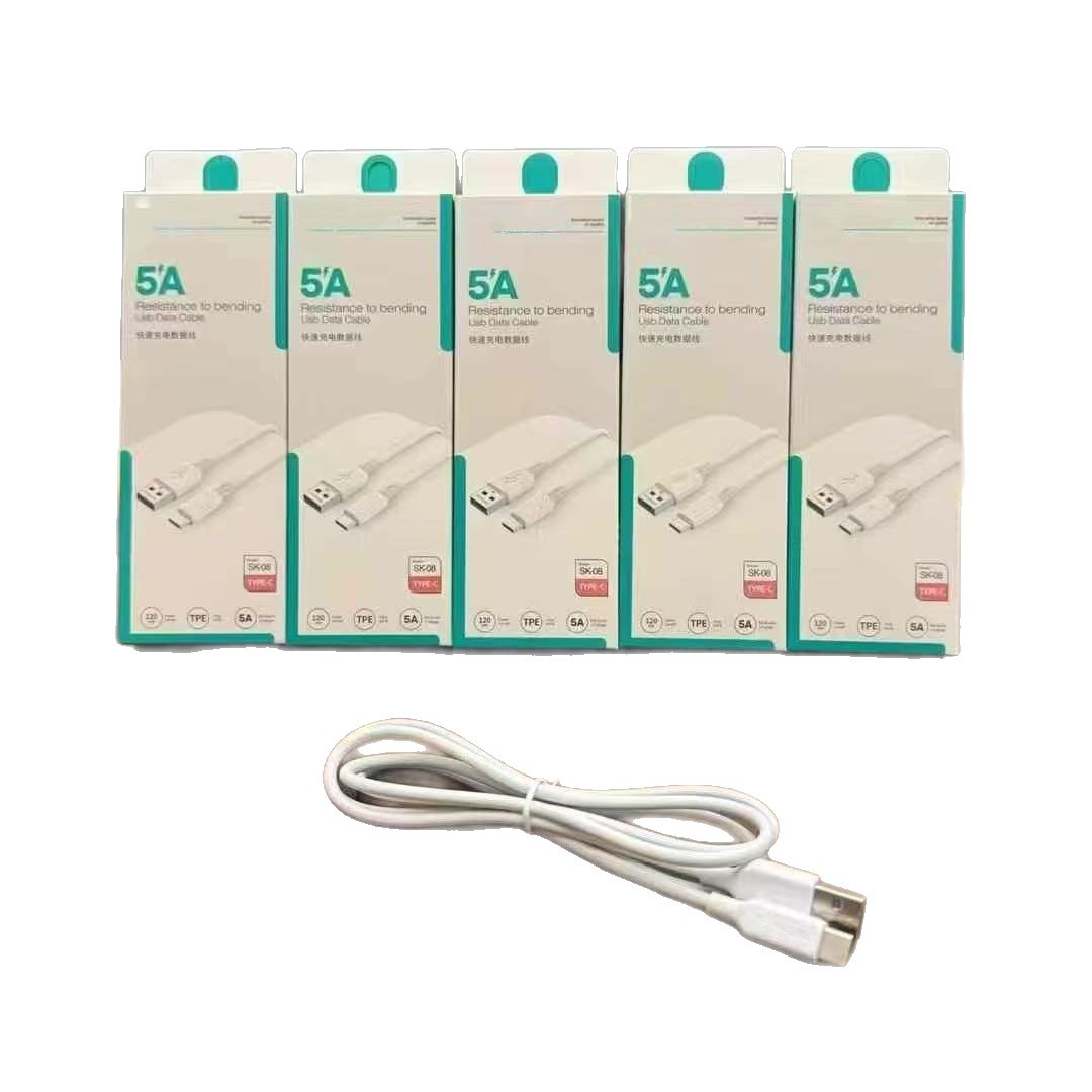 SKN 5A cable de datos de teléfono móvil de carga rápida inteligente de 1.2 metros para V8 Android Huawei Apple cable de carga