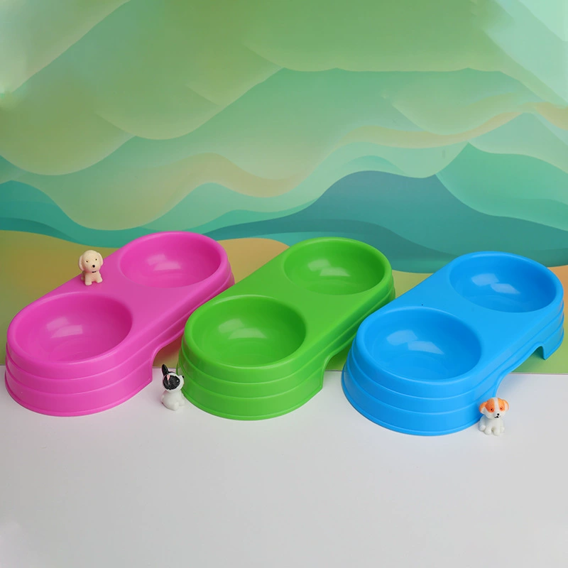 [15] Лучшие продажи двойной круглый шар домашнее животное Кормления Чаша Собака Чаша Кошка еда чаша собака чаша маленькая собака котенок еда чаша