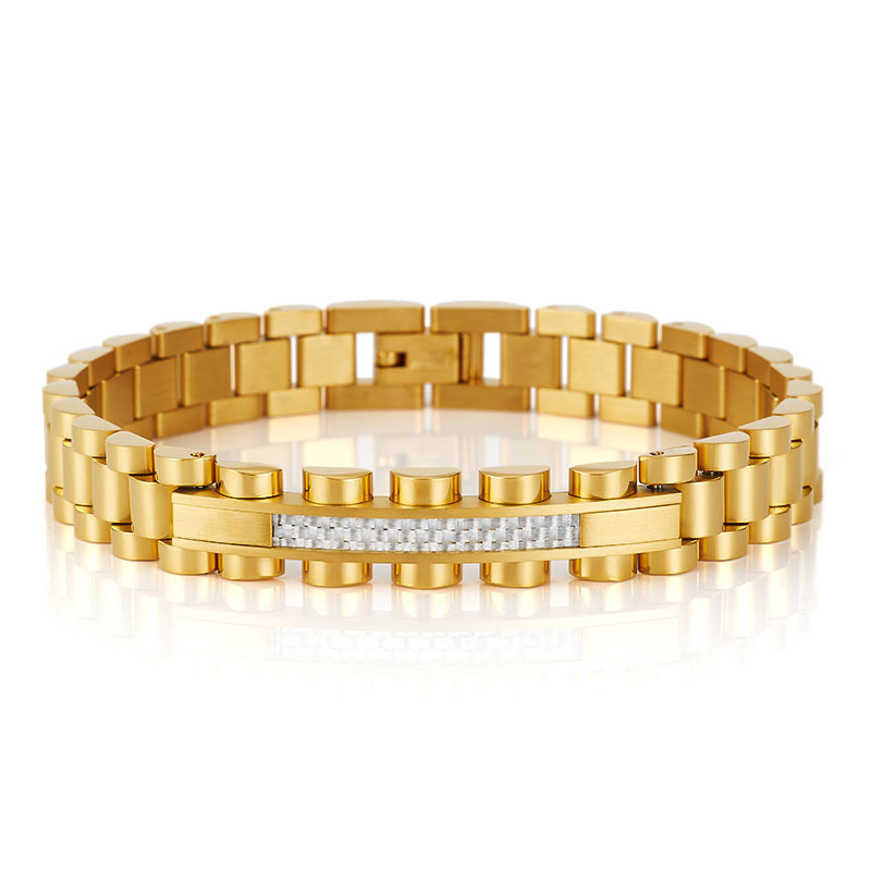 AliExpress suministro pulsera de acero inoxidable de 10mm con placa curva galvanoplastia multi-color de moda hombres y mujeres pulsera ajustable al por mayor