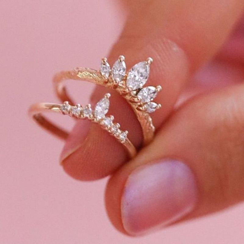 INS Style Animal/Zodiac Zircon Plant Flowers Flowers Inlaid Zircon Womenu0027S Fashion OL Live Mouth