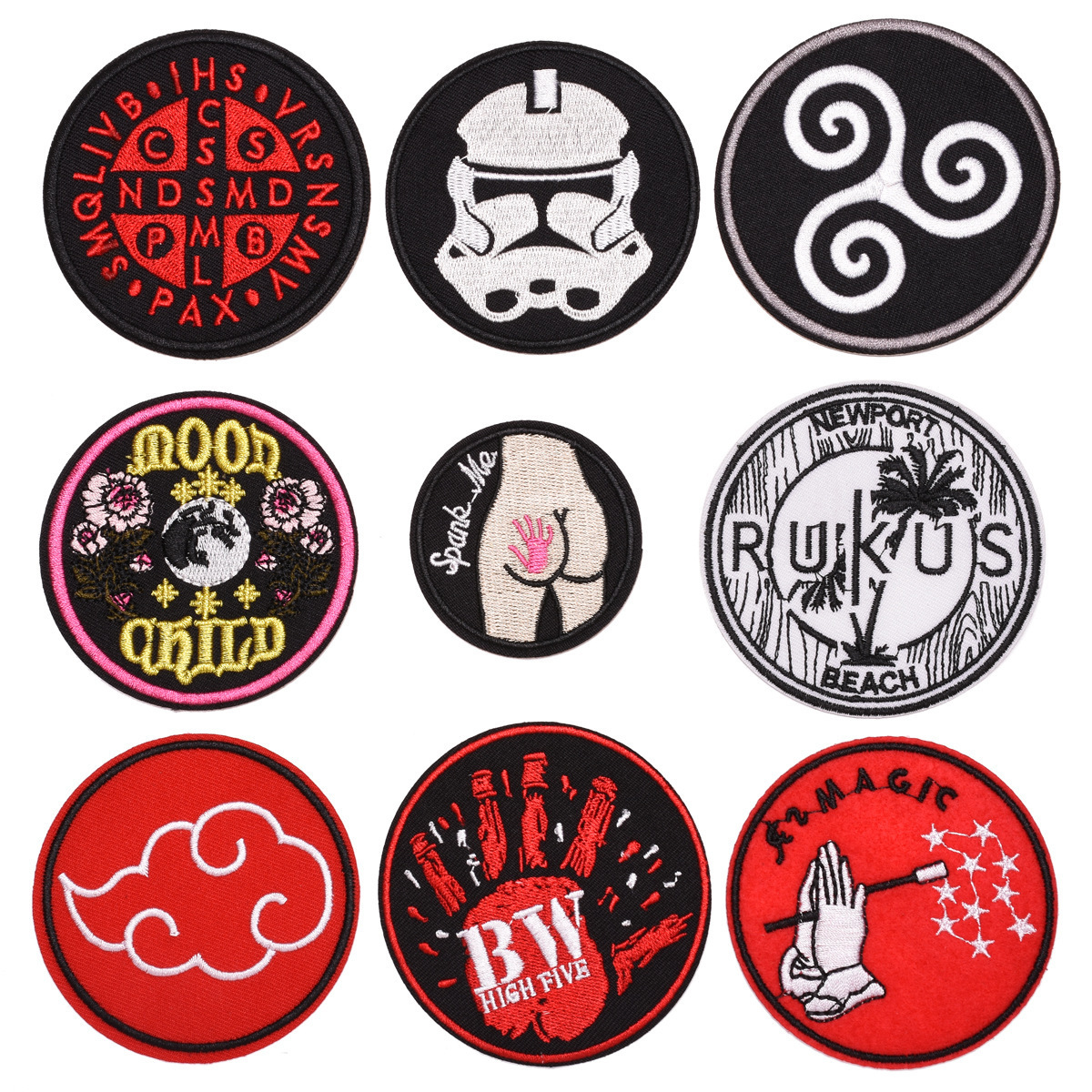 Embroidery Round Clothes Decoration Patch Decal Accessories