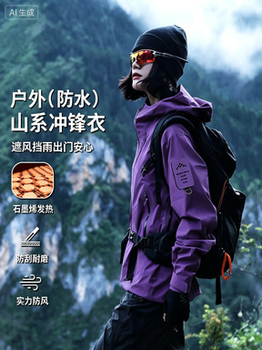 Outdoor Custom-Made Men's 3-in-1 Detachable Spring and Autumn Workwear Mountaineering Jacket, Windproof and Waterproof Coat for Women